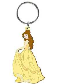 Disney 1 个官方授权公主钥匙扣 - 柔软触感 PVC 钥匙圈 - 背包装饰礼物 - 贝儿公主和爱丽儿公主 - 彩色 - 查看 11