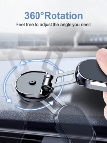 Alloy Suction Cup Magnetic Car Phone Holder Universal Dashboard Phone Holder 360° Rotation Compatible With Apple Devices And More Valentine's Day Gift - Multicolor - View 4