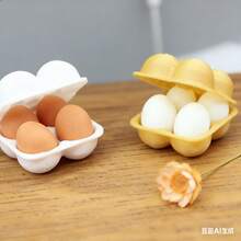 1:12 Scale Miniature Dollhouse Egg Set, Tiny Miniature Model, Mini Home Desktop Decor, BJD Photography Props, DIY Handmade Accessories - Multicolor - View 8