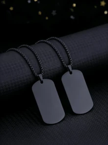 Stainless Steel Military Dog Tag Necklace - Fashionable And Minimalist, Exuding A Rugged Quality, Suitable For Outdoor Activities, Music Festivals, Camping, And Other Events. A Great Gift For Your Boyfriend/Girlfriend, Graduation Season, Father's Day, Mother's Day, Back To School, Halloween, Christmas - Multicolor - View 14