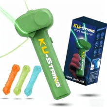 SKYQITIAN Luminous Rope Launcher, A Handheld Electric Toy For Cats And Dogs, A Parent-Child Game, And A Stress-Relieving Rope Pusher. - màu xanh lá - Xem 10