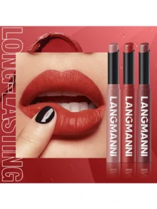 12Pcs Velvet Matte Lipstick Nude Matte Soft Dark Color Stick High Pigmented Long-Lasting Waterproof Lip Stick Lip Balm Beauty Cosmetics Gift For Girls And Women - Bộ 6 cái - Xem 8