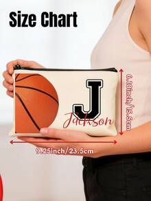 Personalized Embroidered Thin Cotton Cosmetic Bag, Bridesmaid Gift, Bridal Party Gift, Women's Gift, Customized Toiletry Bag, Makeup Bag, Personalized Makeup Bag With Name, Customized Makeup Bag Storage Pouch, Letter Embroidered Makeup Bag, Bridesmaid Gift Box, Multi-Functional, Decorative, Monogram - Multicolor - View 3