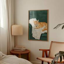 Tranh nghệ thuật mèo tam thể cam dễ thương, tranh chân dung thú cưng đáng yêu, tranh canvas không khung, tranh trang trí tường, thích hợp cho phòng ngủ, văn phòng, phòng khách, quán cà phê, trang trí nhà cửa và ký túc xá. - Nhiều màu - Xem 4