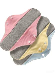 Reusable Graphene Menstrual Pads Set, Soft Washable Sanitary Underwear Liners For Women - Multicolor - View 4