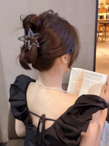 2pcs Minimalist Star Hair Clips, Elegant Hair Claw Clips For Updo, Chic & Graceful - Multicolor - View 8