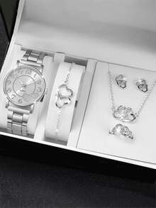 6件套女士时尚腕表，多功能高端女士腕表套装 - 彩色 - 查看 2