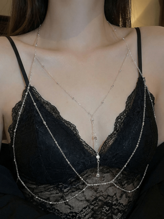 1pc Adjustable Necklace Collarbone Chain Body Chain Decorative Chain Accessories Necklace For Women, Unique & Sexy