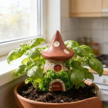 4件套迷你童话花园小屋套装 - 树脂微型小屋，适用于玻璃容器、娃娃屋微缩模型和桌面装饰 - 乡村风格迷你小屋雕塑，仙女花园，家居办公室展示收藏品 - 彩色 - 查看 4