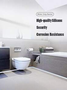 1 Pc Bathroom Water Stopper Water Retaining Bendable Strip Dry Wet Separation Silicone Seal Strip - Multicolor - View 7