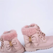 Women's Ankle Boot With Bow Detail, Girl's Ankle Boot, Blogger Style, Comfortable And Lightweight - Rosa Oxidada - Ver 4