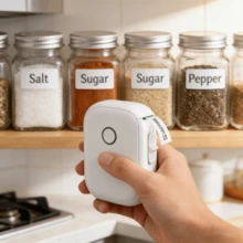 Marklife P12 Label Printer, Thermal Printer, Portable Wireless Bluetooth Label Printer, Supports Continuous Printing, Can Print Gift Labels, Item Labels, And Thank You Stickers, Suitable For Office, Home, And Kitchen, Compatible With Apple And Android Systems. Holiday Season - Multicolor - View 7