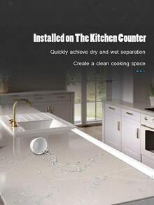 1 Pc Bathroom Water Stopper Water Retaining Bendable Strip Dry Wet Separation Silicone Seal Strip - Multicolor - View 8