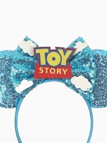 1pc Cartoon Cute Glitter Ear Headband, Bow Decor Princess Costume Accessory, Shiny Party Essential, Theme Park Travel Hair Accessory, Suitable For Student Gatherings, Masquerade, Role Play, Theme Park Trips, Ideal Gift For Couples, Princess Cosplay, Birthday Celebration, Christmas Party (Random Color And Style) - Random Styles - View 7