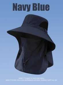 1顶男女通用纯色渔夫帽，户外旅行防风休闲钓鱼高尔夫透气防晒帽，春夏款 - 彩色 - 查看 12