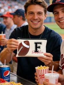 Personalized Embroidered Thin Cotton Cosmetic Bag, Bridesmaid Gift, Bridal Party Gift, Women's Gift, Customized Toiletry Bag, Makeup Bag, Personalized Makeup Bag With Name, Customized Makeup Bag Storage Pouch, Letter Embroidered Makeup Bag, Bridesmaid Gift Box, Multi-Functional, Decorative, Monogram - Multicolor - View 4