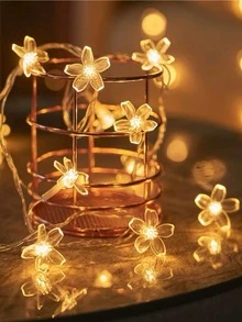 1串 3/6/10米 20/40/80颗LED灯珠 USB樱花装饰灯串，适用于花园、家居、派对、节日、婚礼、小径、生日、乡村、庆典、四季装饰 - USB櫻花 - 查看 1