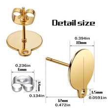 KMEOSCH 20/24pcs Stainless Steel Curved Pierced Earring Studs, Geometric Design With Earring Backs, Gold/Silver Color, DIY Earring Accessory Set, DIY Jewelry Making Supplies - Carrying Pole Earrings - View 4