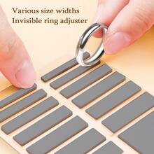 Ring Size Adjuster Set, 8 Different Sizes Transparent Ring Adjusters (With Storage Box), 4 Types Of Ring Adjustment Pads, Suitable For All Types Of Loose Rings, Cuttable Invisible Coil Ring Tightener, Unisex - Multicolor - View 8