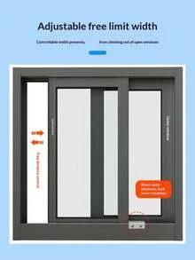 1/2 buc Încuietoare cu clemă limitatoare pentru uși și ferestre din aliaj de aluminiu, design cu cheie în formă de inimă cu pernă de protecție, structură metalică pentru instalare directă fără găurire, potrivită pentru casă, bucătărie, ferestre de birou, uși glisante, dulapuri de dormitor, dulapuri de sală și glisiere pentru mobilă, include accesorii antifurt de protecție - Multicolor - Vizualizare 7