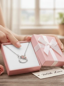 1pc Sanrio Cute Hello Kitty Metal Pendant Necklace, Elegant Crown Rhinestone Embellished Kitty Necklace, Suitable For Daily Wear Or Gift - Multicolor - View 5