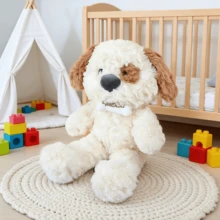 Gillinini 33cm/12.99in Cute Cartoon Spotted Dog Plush Pillow Case, Comfort Sleep Toy Decor, Holiday Gift - White - View 10