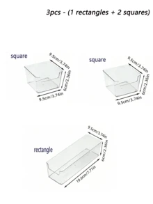 多功能塑料化妆品抽屉收纳盒 - 适用于梳妆台和办公桌上的化妆品、珠宝和配饰收纳，方便整理宿舍文具和日常用品，也适合书房装饰、房间装饰、收纳化妆品、办公用品和其他杂物，旅行必备，女士夏季礼物 - 彩色 - 查看 17