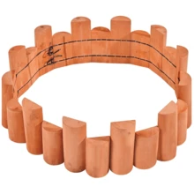 Butterslay 2PCS Garden Fences Wooden Landscape Border Edging Outdoor Short Fence Garden Log Rolls For Decorative Courtyard Patio Pathway, Brown - màu nâu - Xem 9
