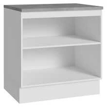 Gabinete Bajo Cocina Madesa Vik 80cm Con Encimera BG - Blanco y Gris - Ver 10