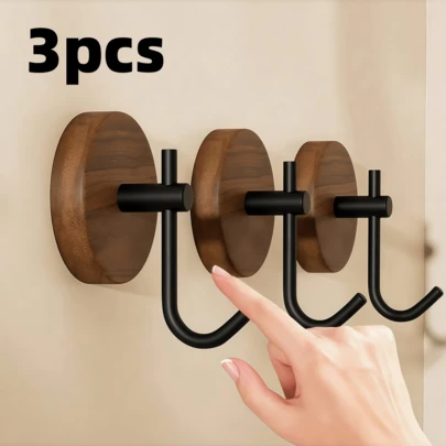 3 ganchos adhesivos universales, adecuados para paredes lisas sin perforación, para colgar ropa, toallas, decoración de pared del dormitorio, también aplicable para escuela, estantería, organización de almacenamiento, accesorios de decoración del dormitorio y la cocina