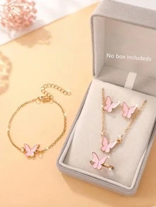 6/5 优雅女孩精致时尚简约图案电子手表，适合女孩佩戴。可搭配蝴蝶造型的项链、手链、戒指和耳环套装。 - 彩色 - 查看 4