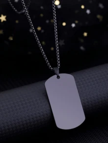 Stainless Steel Military Dog Tag Necklace - Fashionable And Minimalist, Exuding A Rugged Quality, Suitable For Outdoor Activities, Music Festivals, Camping, And Other Events. A Great Gift For Your Boyfriend/Girlfriend, Graduation Season, Father's Day, Mother's Day, Back To School, Halloween, Christmas - Multicolor - View 9