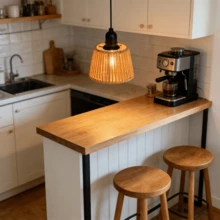 1pc Hand-Woven Rattan Chandelier, Hanging Chandelier, Japanese Rattan Lamp, Bohemian Style, Battery-Powered, Suitable For Kitchen, Dining Room, Living Room, Bedroom, Hallway, Entryway, And Patio (Battery Not Included) - Battery Box - View 2