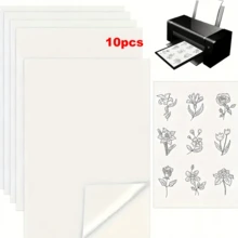 A4 Size Blank Water-Soluble Embroidery Stabilizer Paper - 1/5pcs Printable Medium Weight Paper - Suitable For Hand And Machine Embroidery With Printing And Drawing Patterns Compatibility, Compatible With Inkjet Printers, DIY Craft Material - Multicolor - View 12