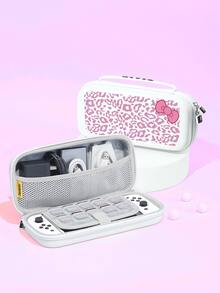 1pc Purple Leopard Spot Bow Print Protective Case, Compatible With New Switch 2 (2025), Switch NS/Switch OLED/Lite, Suitable For Switch 2 Game Console Accessories, Family Pack, Storage Case With Card Slots, Switch Protective Cover, White/Pink, Romantic Gift For Switch Players - Multicolor - View 23