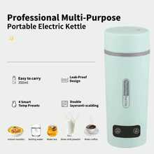 OCTAVO Hervidor eléctrico portátil de 350ml, calentador de agua rápido y mini, de acero inoxidable 304, con apagado automático y protección contra funcionamiento en seco - Tipo de Enchufe B USA (110-127V) - Ver 4