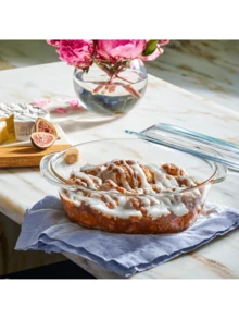 3件套耐热玻璃汤碗 - 硼硅酸盐玻璃烘焙套装，带盖，微波炉适用，多用途圆形烤盘。透明无铅砂锅炊具。 - 彩色 - 查看 5