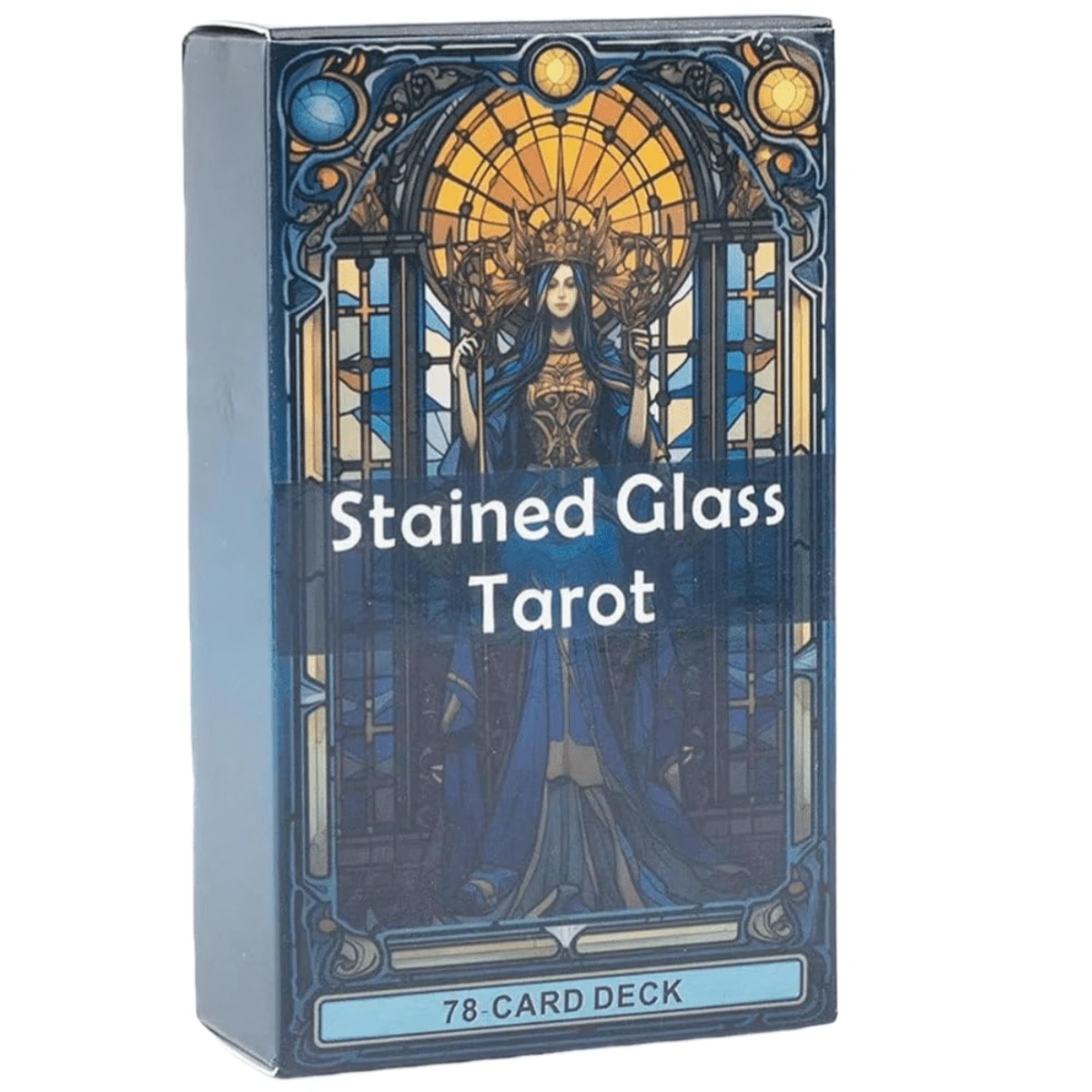 彩色玻璃塔罗牌 - 塔罗牌，78张塔罗牌，家族重聚游戏塔罗牌，嘉年华游戏塔罗牌，塔罗牌游戏 - 彩色 - 查看 1