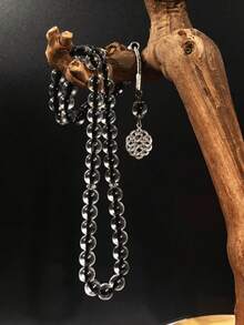 1条45颗10毫米中国结吊坠珠子，奢华时尚手链，适合斋月、开斋节、圣诞节礼物 - 彩色 - 查看 12