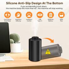 Waterless Essential Oil Diffuser, Portable Aromatherapy Diffuser, With 3 Timer Settings, 4 Level Atomization (Black) - Black - View 6