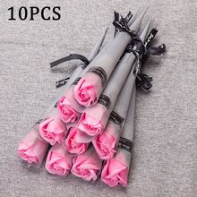 10支浪漫玫瑰花束，教师节、情人节、母亲节玫瑰花束，情人节礼物，生日及毕业礼物 - 彩色 - 查看 17