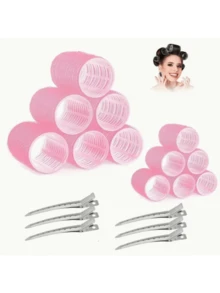 18pcs/Set Self-Grip Curling Rods Kit, Includes 12 Curling Rods And 6 Clips, Salon-Grade Curlers For DIY Hairstyles, No Heat Curling Wands - Multicolor - View 2