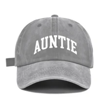 ✨1pc Printed "Auntie" Washed Baseball Cap, Adjustable Outdoor Sun Protection Casual Hat, Suitable For Travel, Beach Holiday, Y2K Style For Young People - Baseball Caps, Beanies, Sun Hats, Bucket Hats, Cool Hats, Headwear, Stylish Hats, Fashion Hats, Everyday Hats, Von Dutchs, Nyxx Hat, Hats For Women, Gorras Para Mujer, Valentine's Day - Multicolor - 查看 4