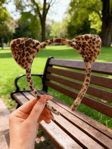 1 Stück Cartoon Haarband für Frauen, Leoparden Katze Ohren Haarband, süß & elegant Haarclip, modisch & vielseitig Haaraccessoire, geeignet für Feiertage, Zuhause, Alltagstragen, Osterdekoration, Valentinstag Party Outfit, Muttertags Geschenk, Valentinstag Geschenk für Mädchen - Verschiedenfarbig - Übersicht 9