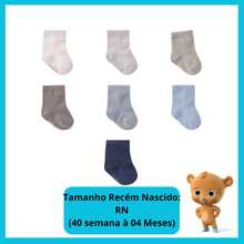 Baby Socks Kit 7 Pairs Newborn Premature Baby Socks For Girls And Boys - Pimpolho - Màu xanh lam - Xem 10