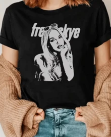 Women's Free Skye Graphic T-Shirt - Oversized H-Line Fit Short Sleeve Round Neck Top With Iconic RapperSinger Name Print, Casual Summer Tee For Hip-Hop Fans & Skye Knott Merch Style - Soft Comfortable Casual - màu đen - Xem 1