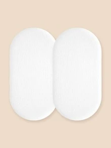 2pcs Small Size Baby Cradle Bedding Set, Matching Baby Bed Sheets For Girls And Boys, Suitable For Crib, Cradle, Oval Or Rectangular Mattress/Bed Pad - White - View 5