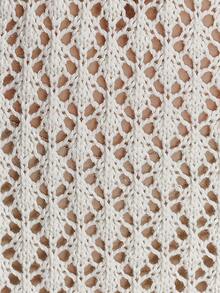 Đầm dệt kim thanh lịch dành cho nữ, đầm dệt kim cổ chữ V khoét eo, đầm công sở tối giản thời trang, phong cách đi biển, trang phục nghỉ lễ màu trắng dành cho phái nữ - trắng - Xem 5