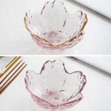 1个樱花玻璃调味碟，蘸酱碟，优雅精致家用小碗 - 多色 - 查看 5