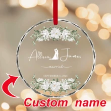 R-wedding Style Glass Ornament